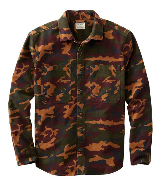 Men's Bean's Moleskin Shirt, Slightly Fitted Untucked Fit, Print - L.L.Bean Customer Favorite