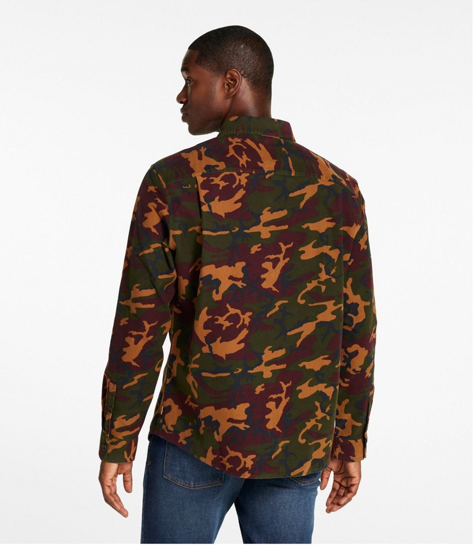 Men's Bean's Moleskin Shirt, Slightly Fitted Untucked Fit, Print - L.L.Bean Customer Favorite
