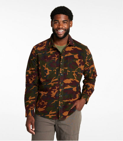 Men's Bean's Moleskin Shirt, Slightly Fitted Untucked Fit, Print - L.L.Bean Customer Favorite