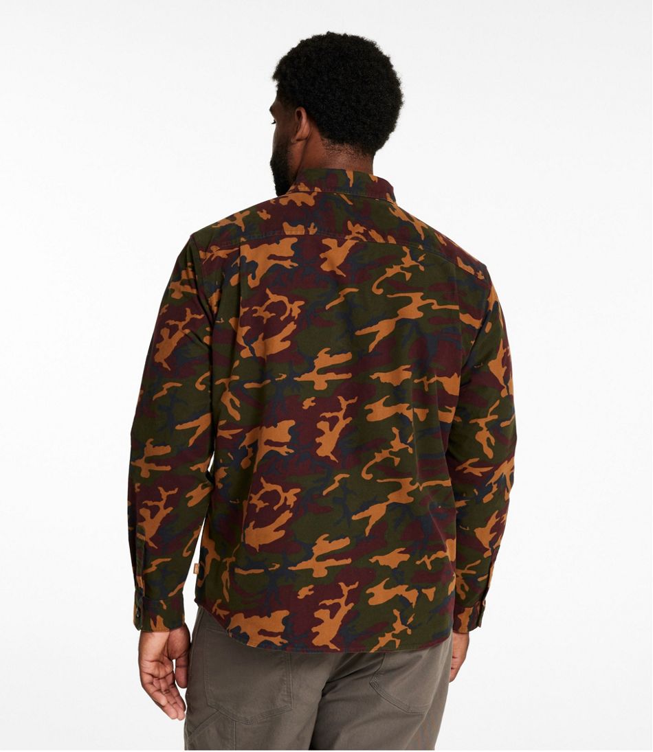 Men's Bean's Moleskin Shirt, Slightly Fitted Untucked Fit, Print - L.L.Bean Customer Favorite