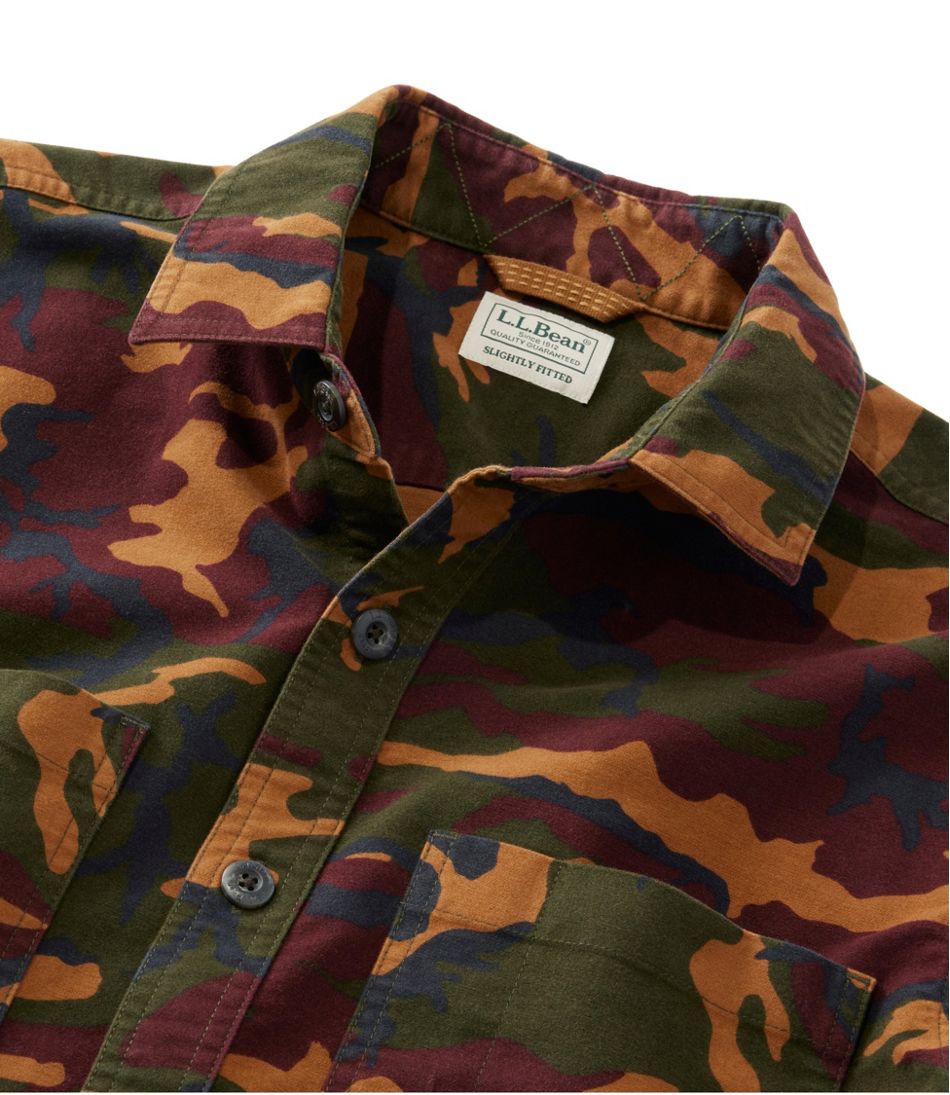 Men's Bean's Moleskin Shirt, Slightly Fitted Untucked Fit, Print - L.L.Bean Customer Favorite