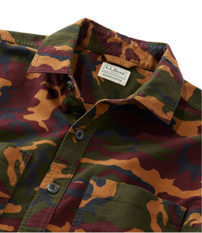 Men's Bean's Moleskin Shirt, Slightly Fitted Untucked Fit, Print - L.L.Bean Customer Favorite