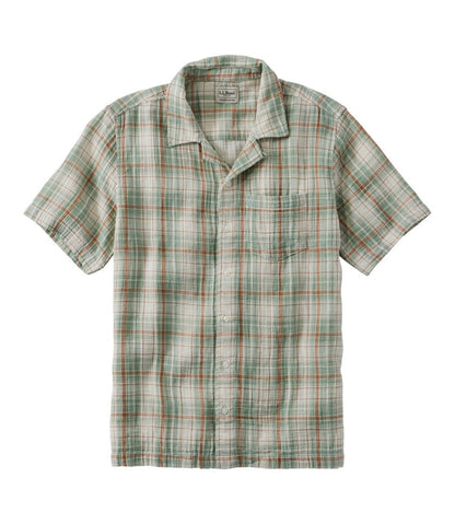 Men's Cloud Gauze Shirt, Short-Sleeve, Slightly Fitted Untucked Fit, Plaid - L.L.Bean Featured