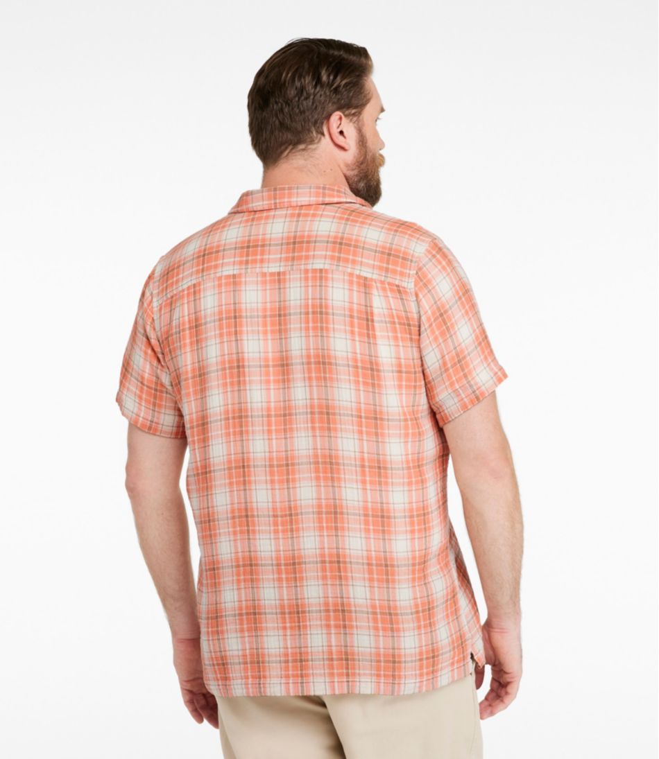 Men's Cloud Gauze Shirt, Short-Sleeve, Slightly Fitted Untucked Fit, Plaid - L.L.Bean Featured