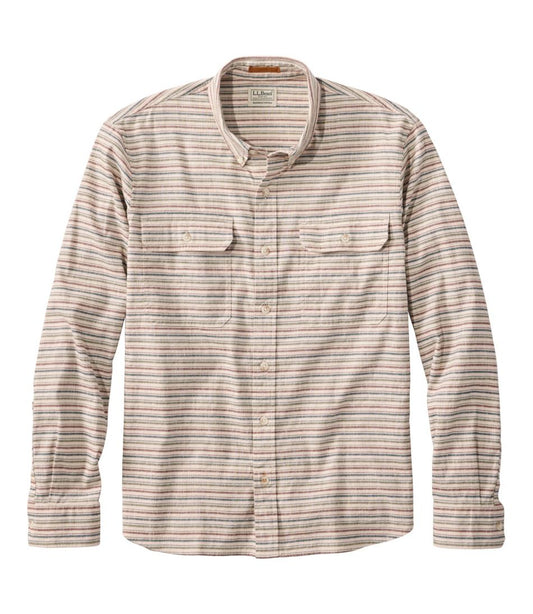 Men's Stonecoast Hemp Shirt, Long-Sleeve, Slightly Fitted Untucked Fit, Stripe - L.L.Bean Exclusive