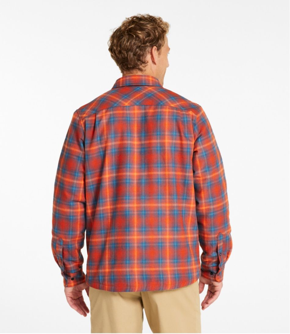 Men's Katahdin Performance Flannel Shirt-Jacket, Hi-Pile Fleece-Lined Plaid - L.L.Bean Value