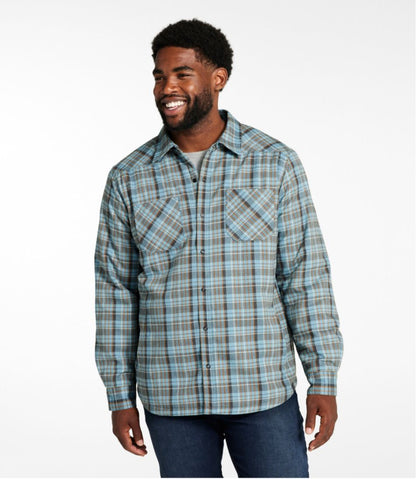 Men's Katahdin Performance Flannel Shirt-Jacket, Hi-Pile Fleece-Lined Plaid - L.L.Bean Value