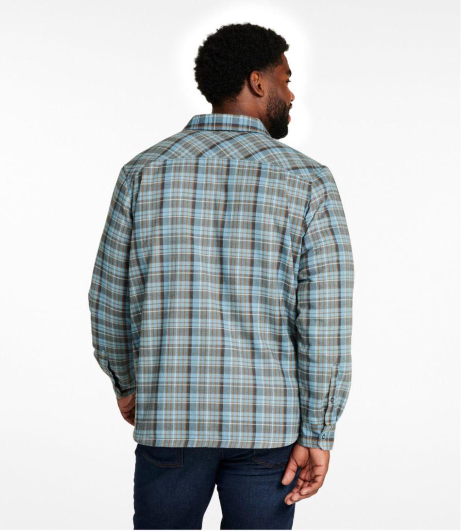 Men's Katahdin Performance Flannel Shirt-Jacket, Hi-Pile Fleece-Lined Plaid - L.L.Bean Value