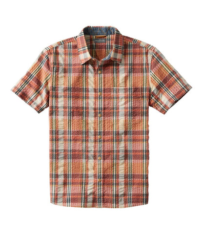 Men's Signature Seersucker Madras Shirt, Slightly Fitted, Short-Sleeve - L.L.Bean Customer Favorite