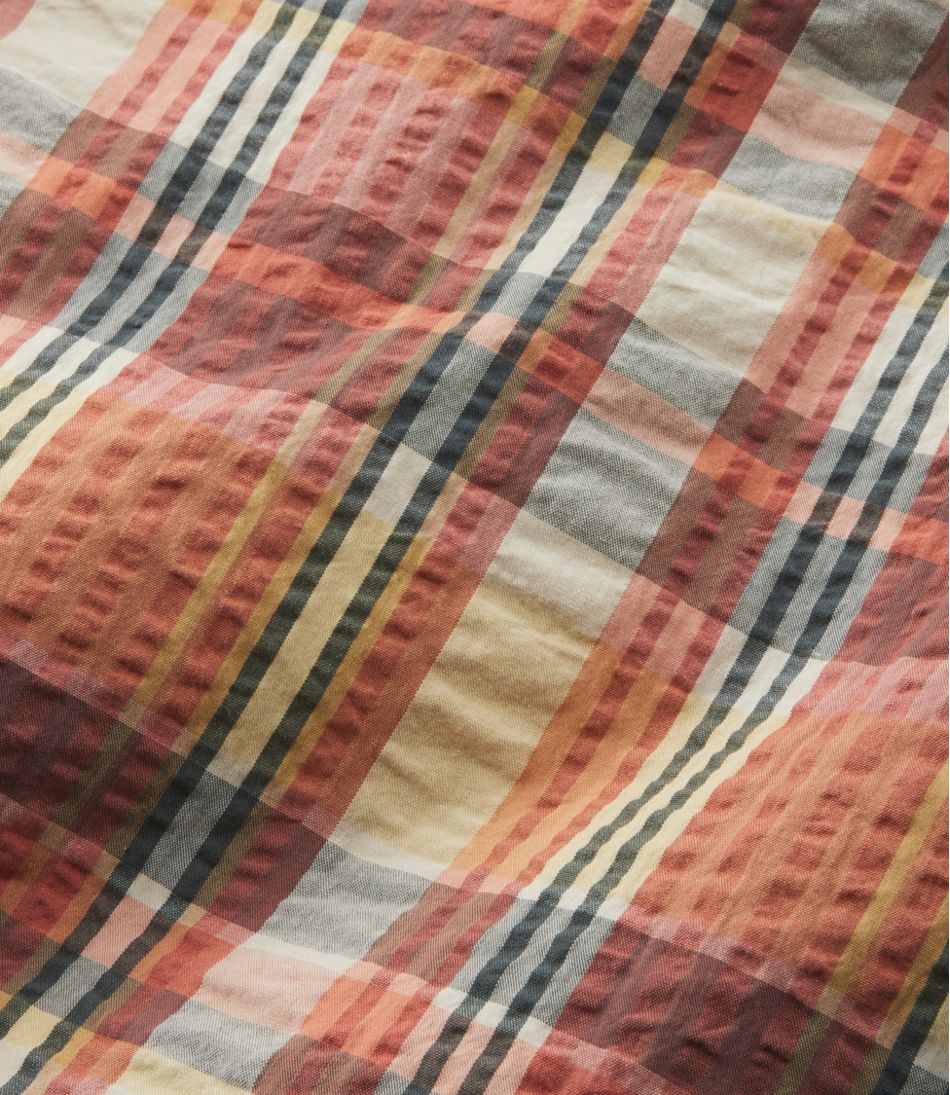 Men's Signature Seersucker Madras Shirt, Slightly Fitted, Short-Sleeve - L.L.Bean Customer Favorite