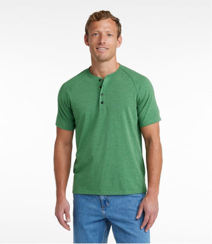 Men's Comfort Stretch Pima Tee Shirt, Short-Sleeve Henley - L.L.Bean Recommended