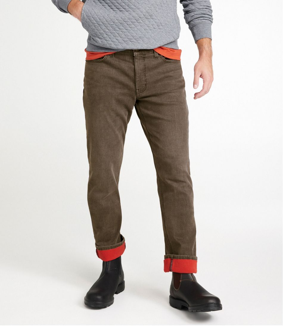 Men's BeanFlex® Jeans, Standard Athletic Fit, Fleece-Lined - L.L.Bean New