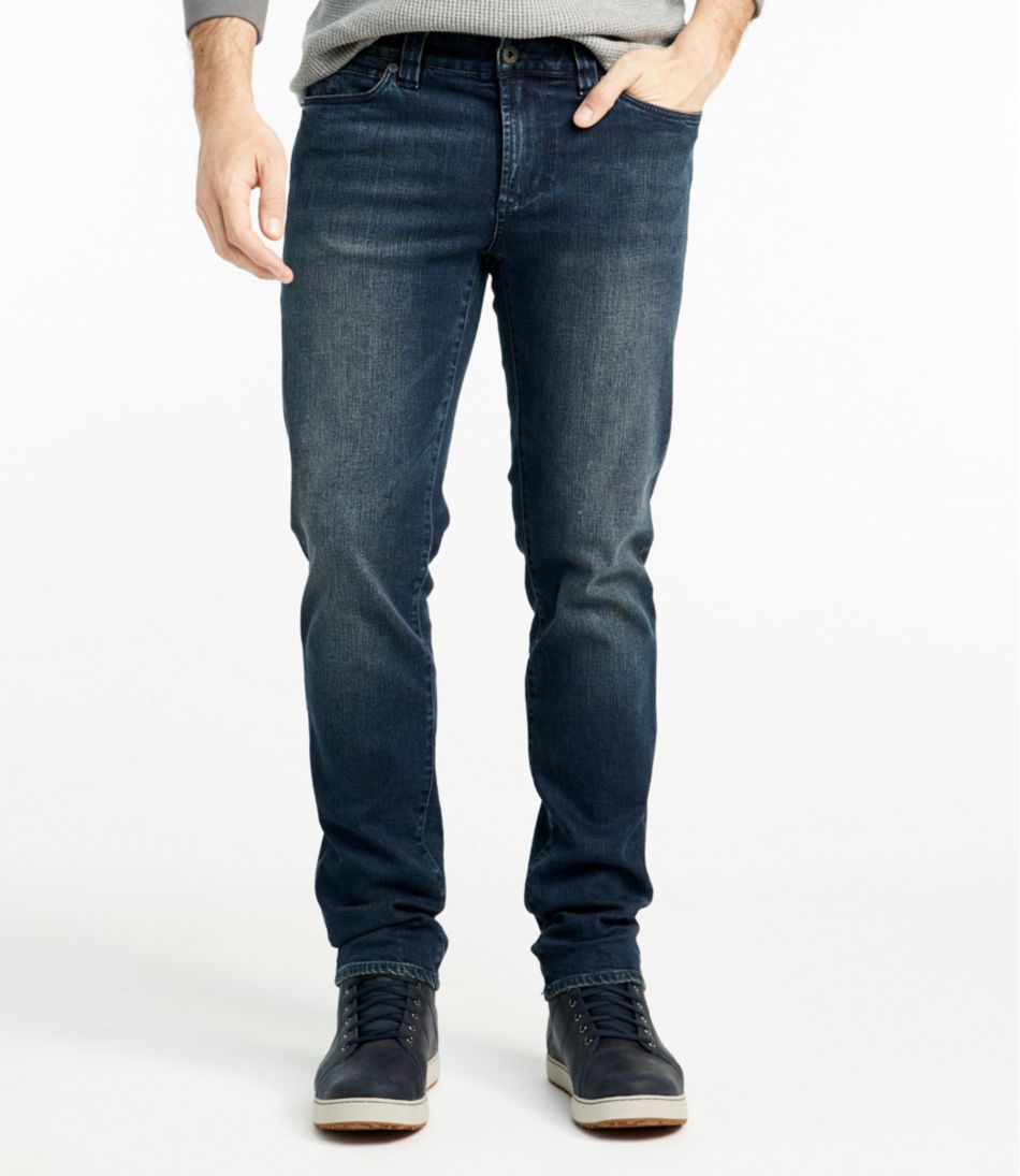 Men's Signature Five-Pocket Jeans with Stretch, Slim Straight - L.L.Bean Great Value