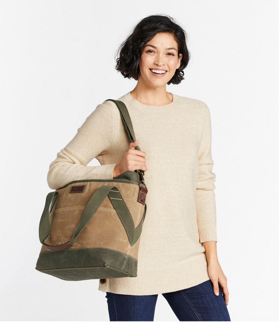 Insulated Waxed-Canvas Tote, Medium - L.L.Bean Popular