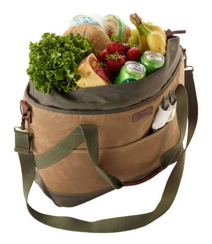Insulated Waxed-Canvas Tote, Large - L.L.Bean New