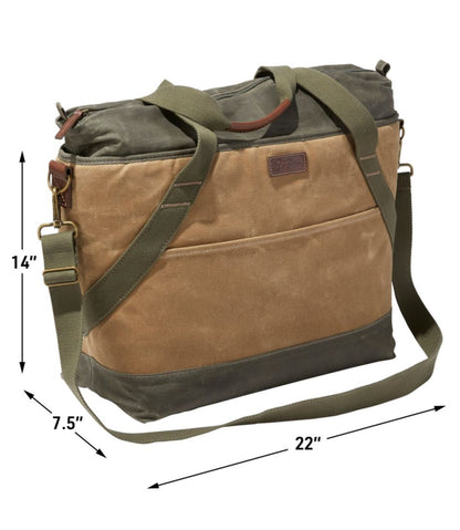 Insulated Waxed-Canvas Tote, Large - L.L.Bean New
