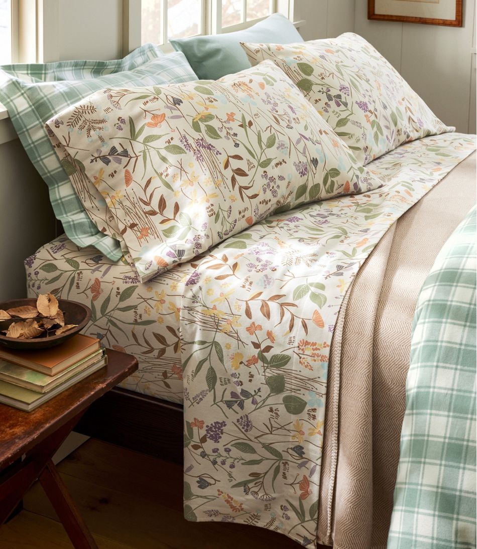 Birch Floral Flannel Sheet Collection - L.L.Bean Essential