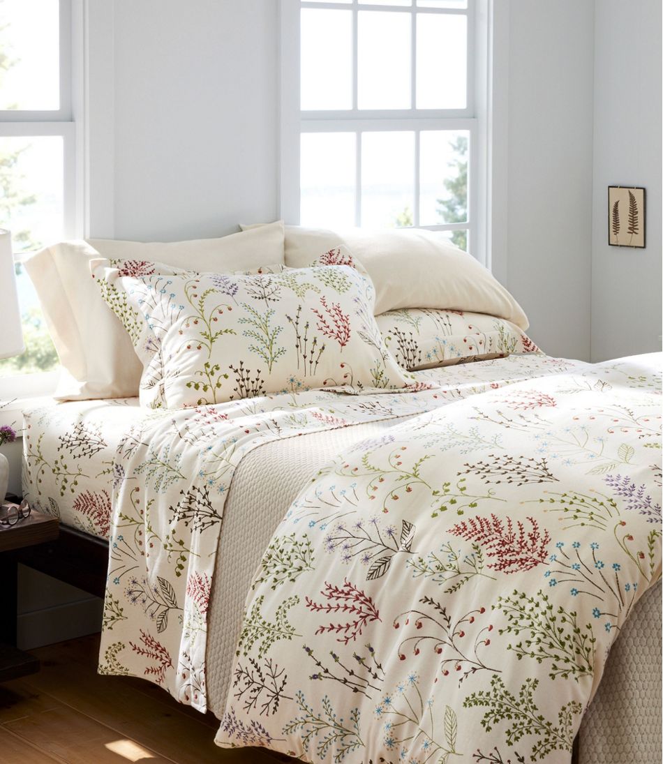 Botanical Floral Flannel Sheet Collection - L.L.Bean Quality