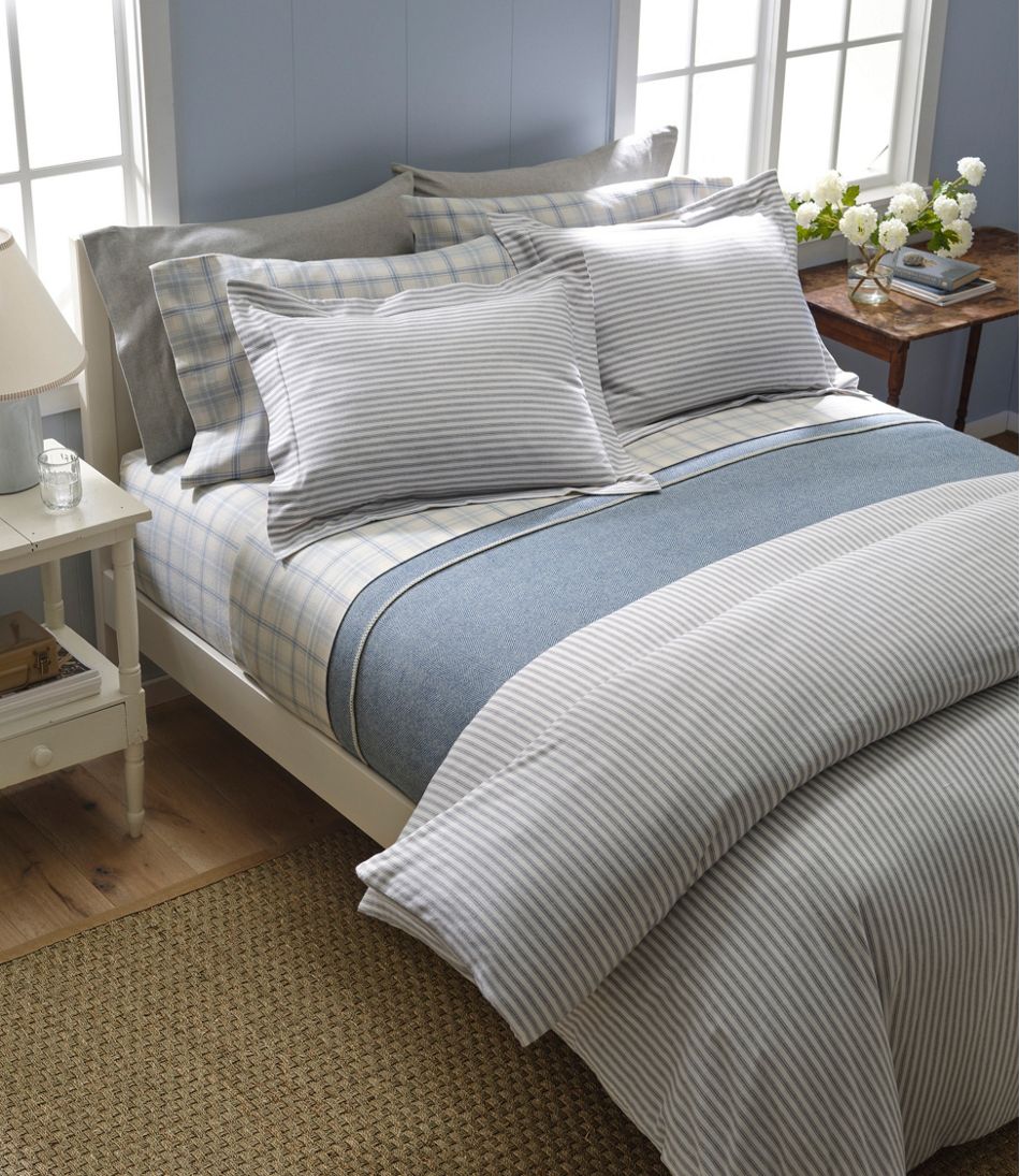 Ultrasoft Comfort Flannel Comforter Cover Collection, Stripe - L.L.Bean Trending