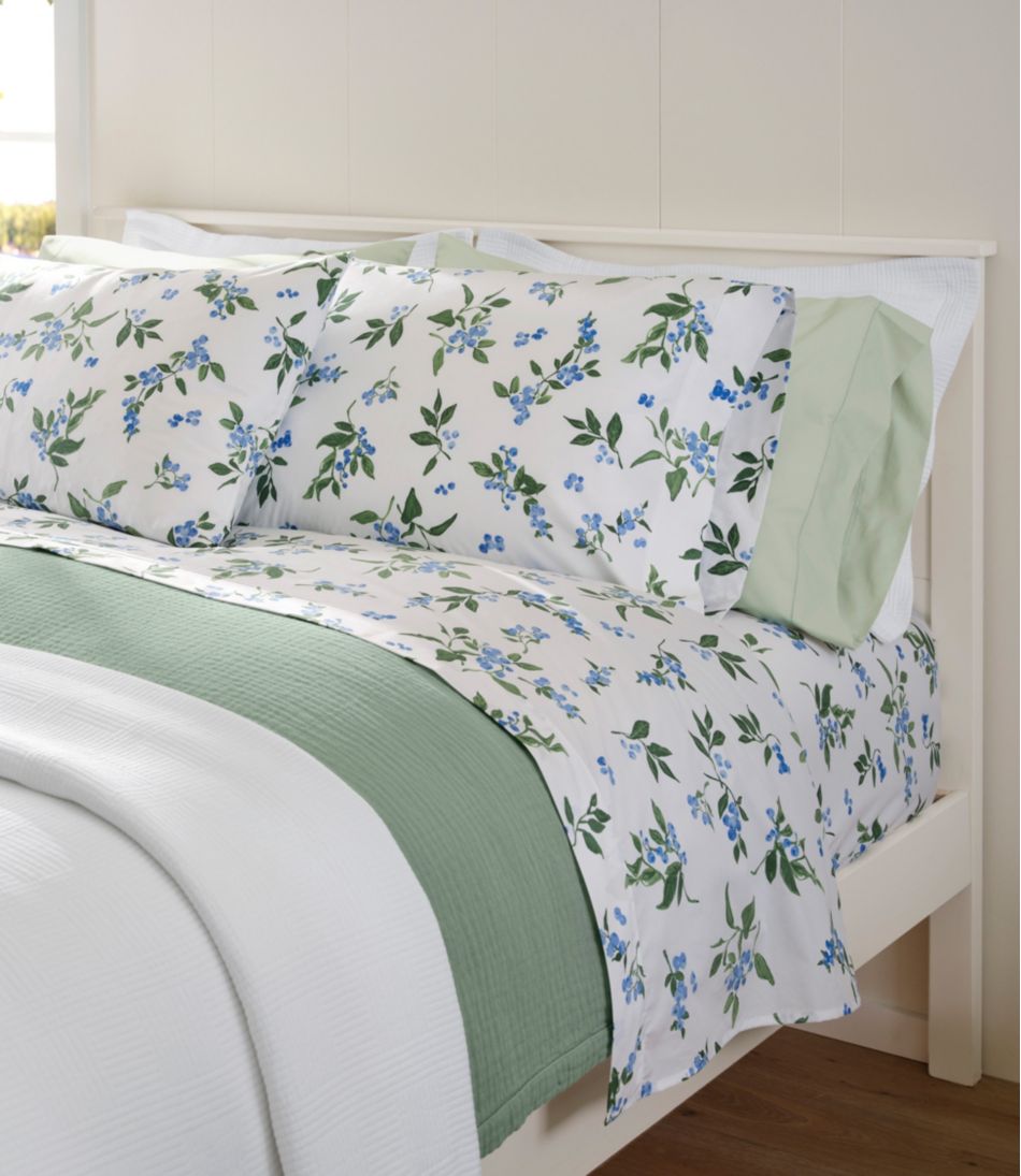 Jess Franks Blueberry Print Percale Sheet Set Collection - L.L.Bean Great Value