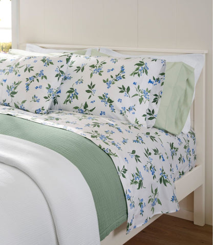 Jess Franks Blueberry Print Percale Sheet Set Collection - L.L.Bean Great Value