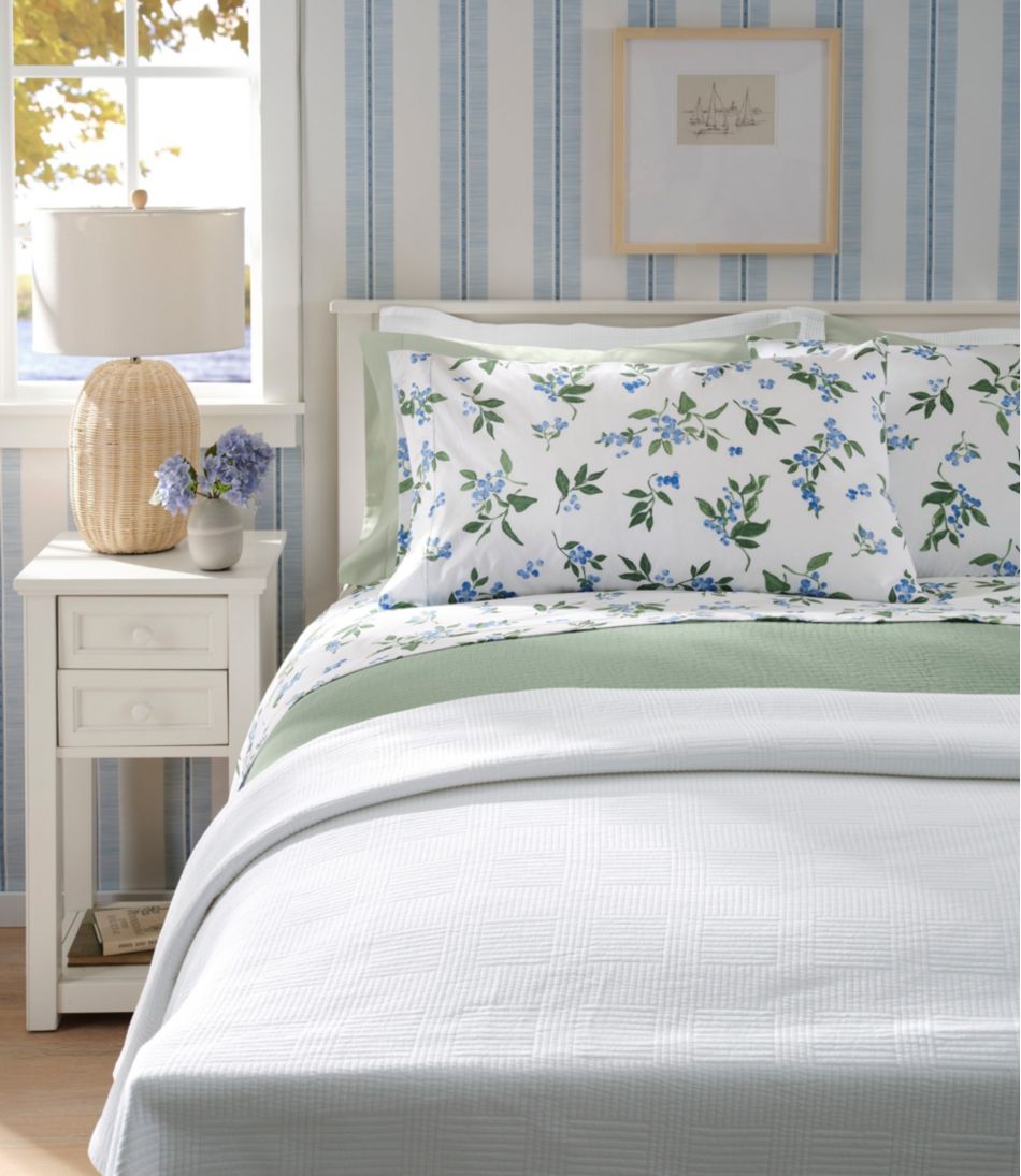 Jess Franks Blueberry Print Percale Sheet Set Collection - L.L.Bean Great Value