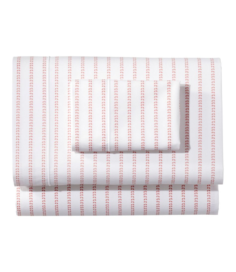 Sunwashed Percale Sheet Collection, Stripe Leaf - L.L.Bean Quality