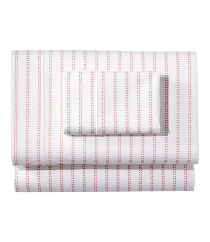 Sunwashed Percale Sheet Collection, Stripe Leaf - L.L.Bean Quality