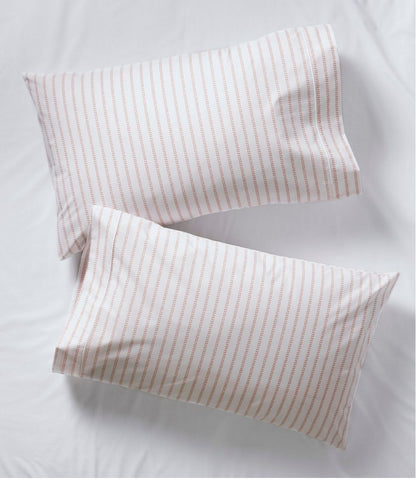 Sunwashed Percale Sheet Collection, Stripe Leaf - L.L.Bean Quality
