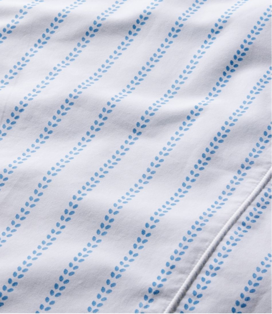 Sunwashed Percale Sheet Collection, Stripe Leaf - L.L.Bean Quality