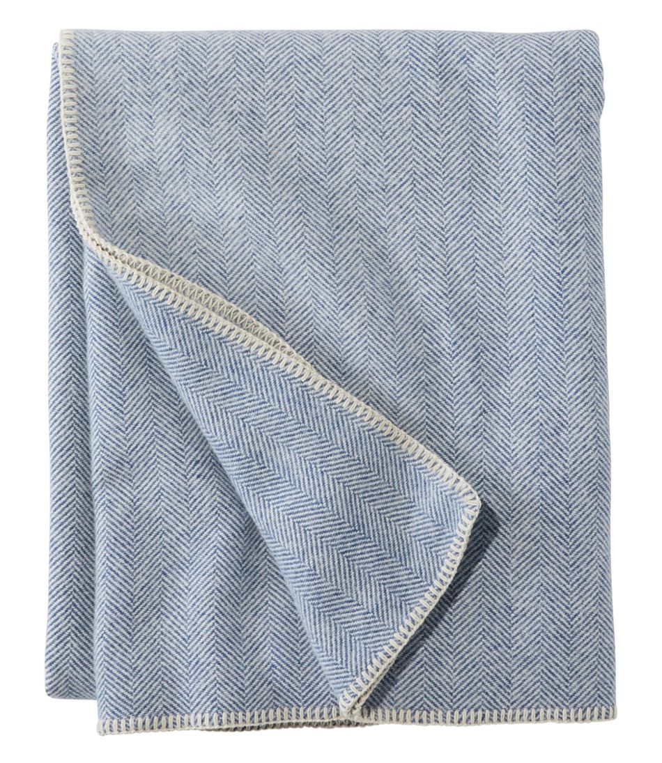Washable Wool Blanket, Herringbone - L.L.Bean Top Pick