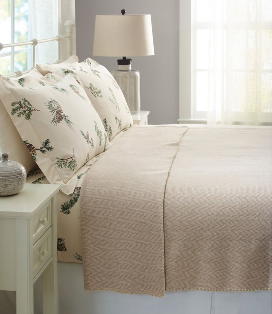 Washable Wool Blanket, Herringbone - L.L.Bean Top Pick