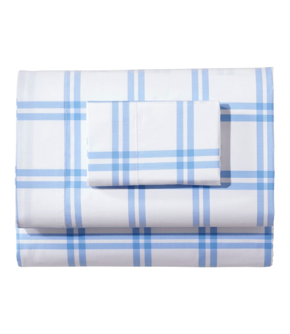 280-Thread-Count Pima Percale Sheet Collection, Windowpane - L.L.Bean Premium