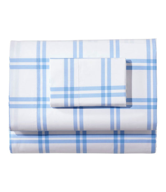 280-Thread-Count Pima Percale Sheet Collection, Windowpane - L.L.Bean Premium