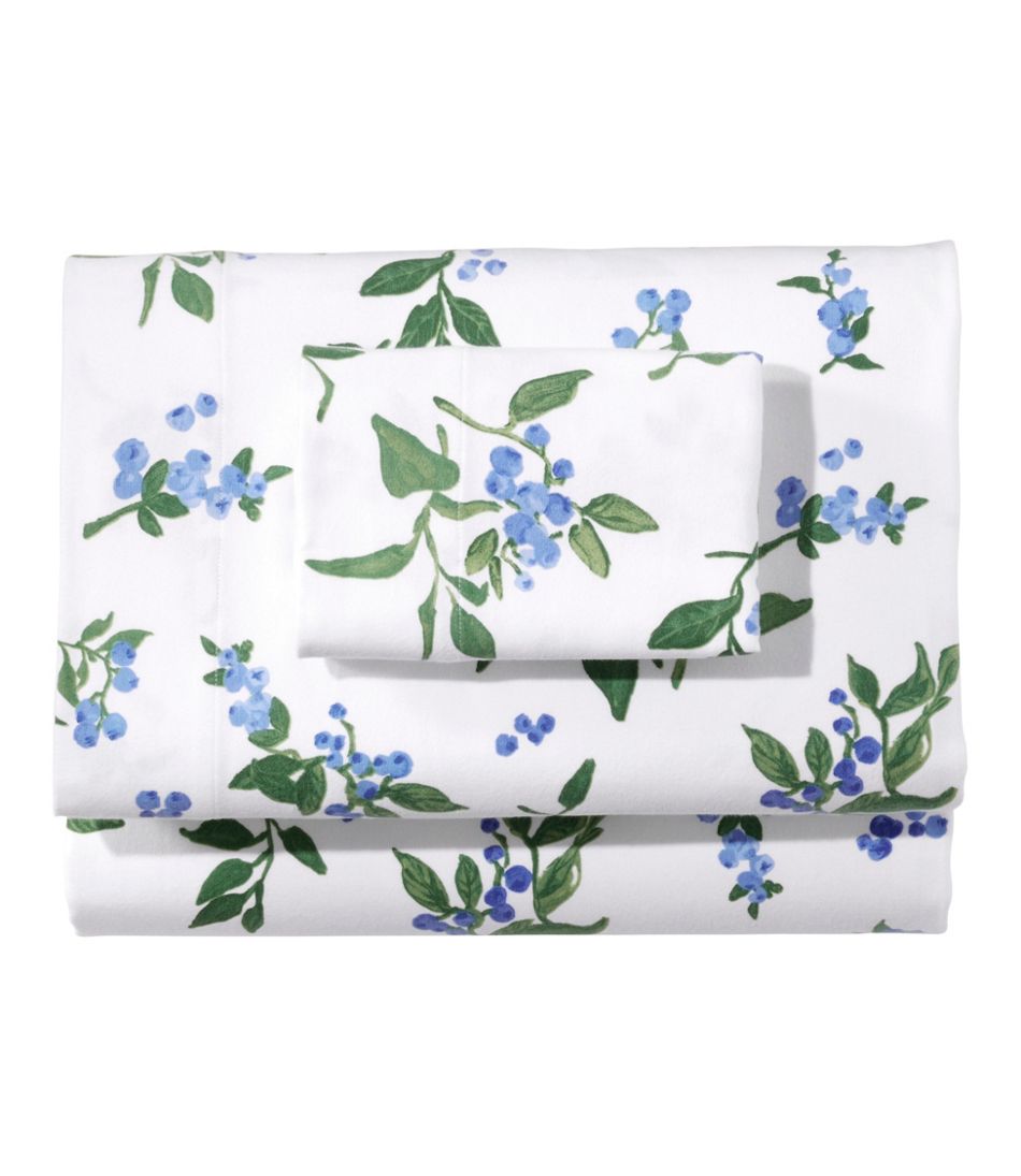 Jess Franks Blueberry Flannel Sheet Collection - L.L.Bean New
