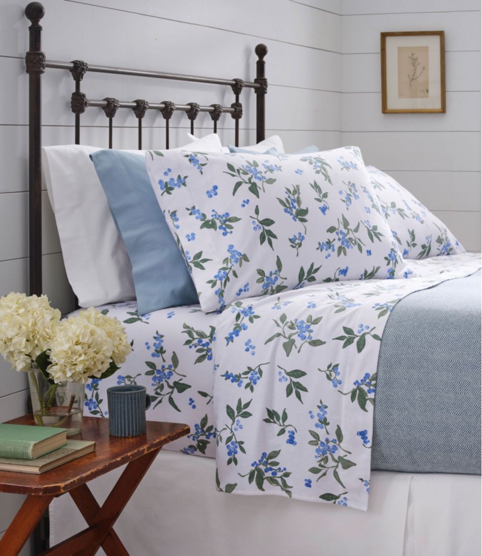 Jess Franks Blueberry Flannel Sheet Collection - L.L.Bean New