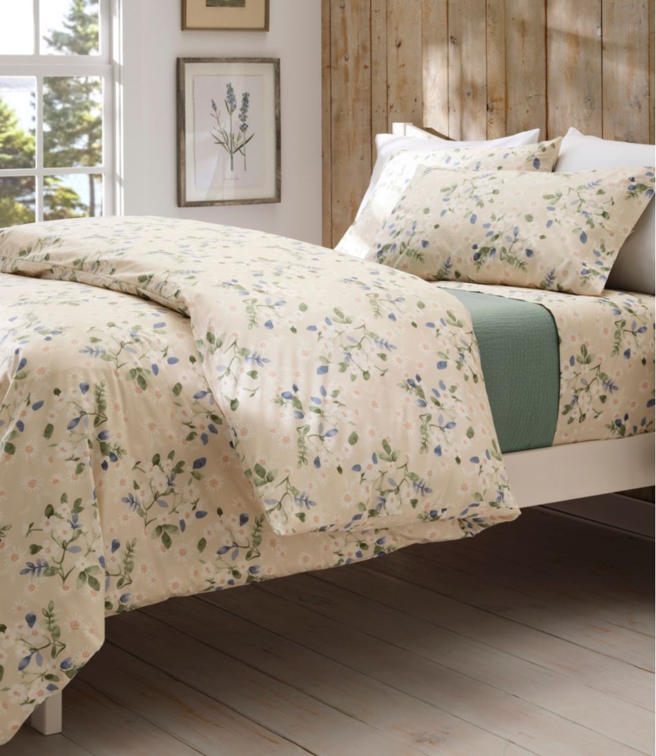 Premium Egyptian Percale Comforter Cover Collection, Daisy - L.L.Bean Everyday