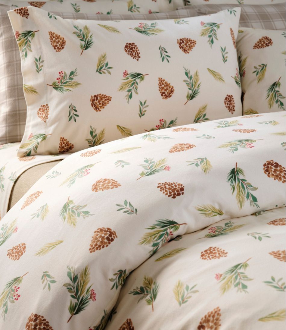 Evergreen Flannel Comforter Cover Collection - L.L.Bean Quality