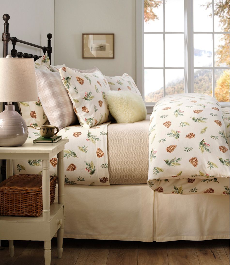 Evergreen Flannel Comforter Cover Collection - L.L.Bean Quality