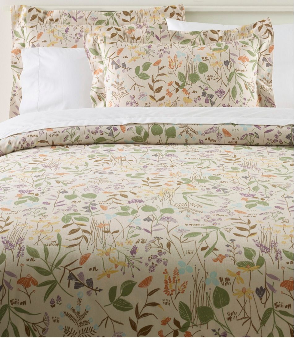 Birch Floral Flannel Comforter Cover Collection - L.L.Bean Trusted