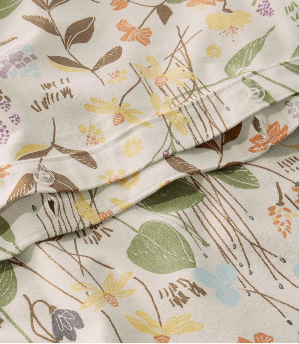 Birch Floral Flannel Comforter Cover Collection - L.L.Bean Trusted