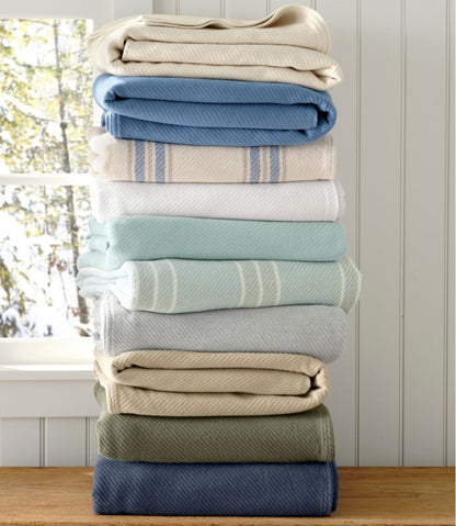 Maine Twill Blanket, Stripe - L.L.Bean Top Pick