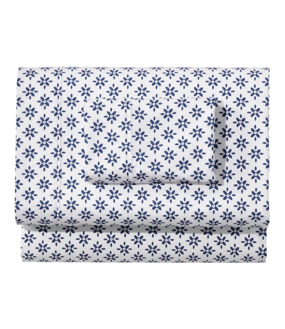 Sunwashed Percale Sheet Collection, Block Floral Print - L.L.Bean Popular