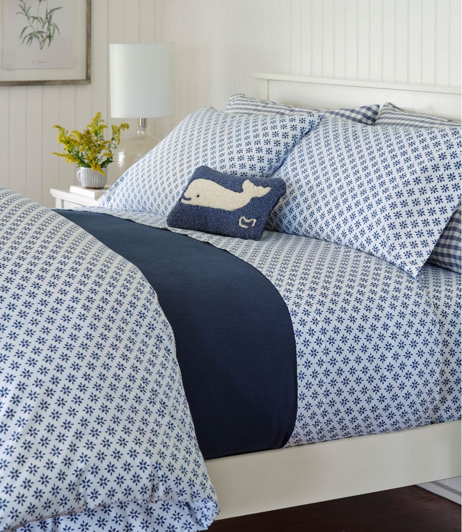 Sunwashed Percale Sheet Collection, Block Floral Print - L.L.Bean Popular