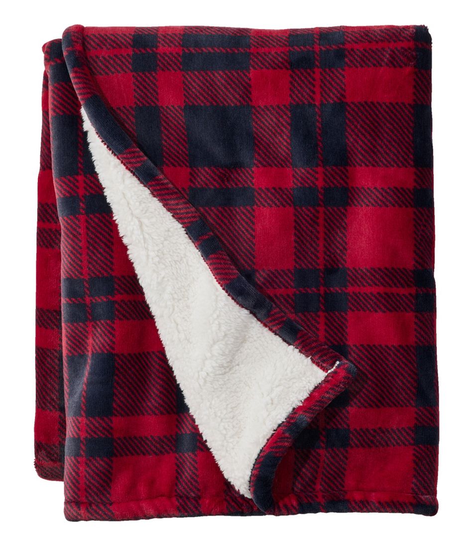 Wicked Plush Sherpa Throw, Plaid - L.L.Bean Signature