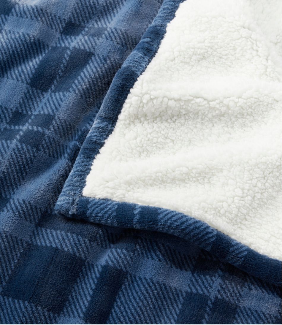 Wicked Plush Sherpa Throw, Plaid - L.L.Bean Signature