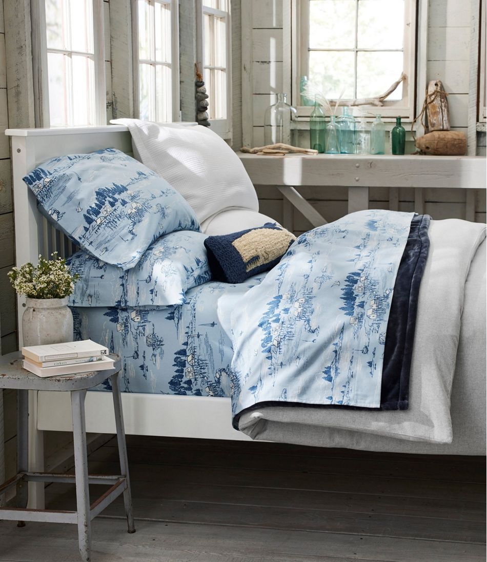 Coastal Landscape Flannel Sheet Collection - L.L.Bean Classic