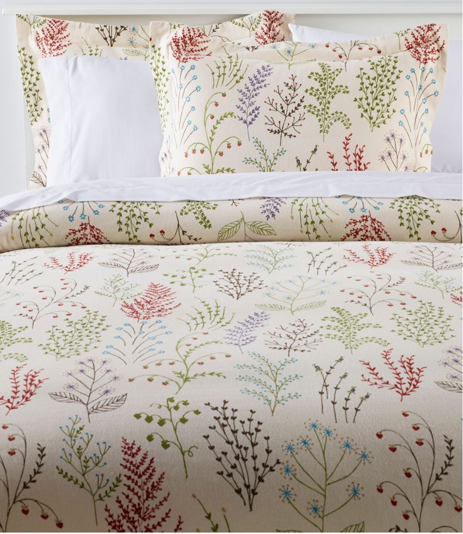 Botanical Floral Flannel Comforter Cover Collection - L.L.Bean Essential