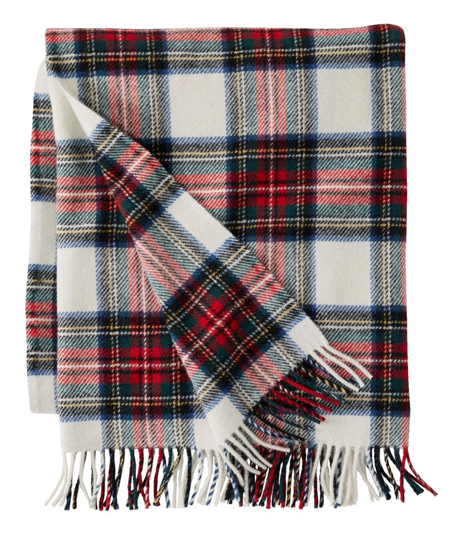 L.L.Bean Washable Wool Throw, Plaid 54" x 60" - L.L.Bean Everyday