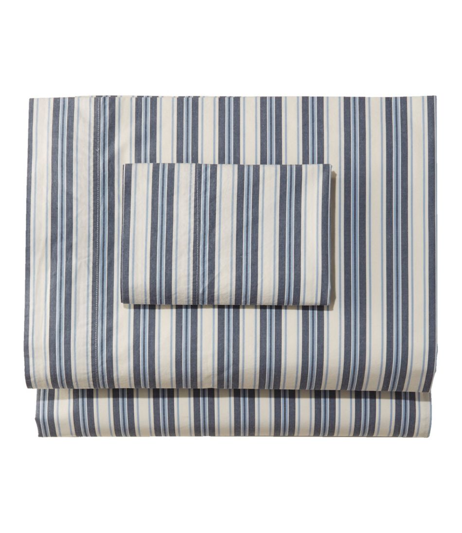 Sunwashed Percale Sheet Collection, Stripe - L.L.Bean Value
